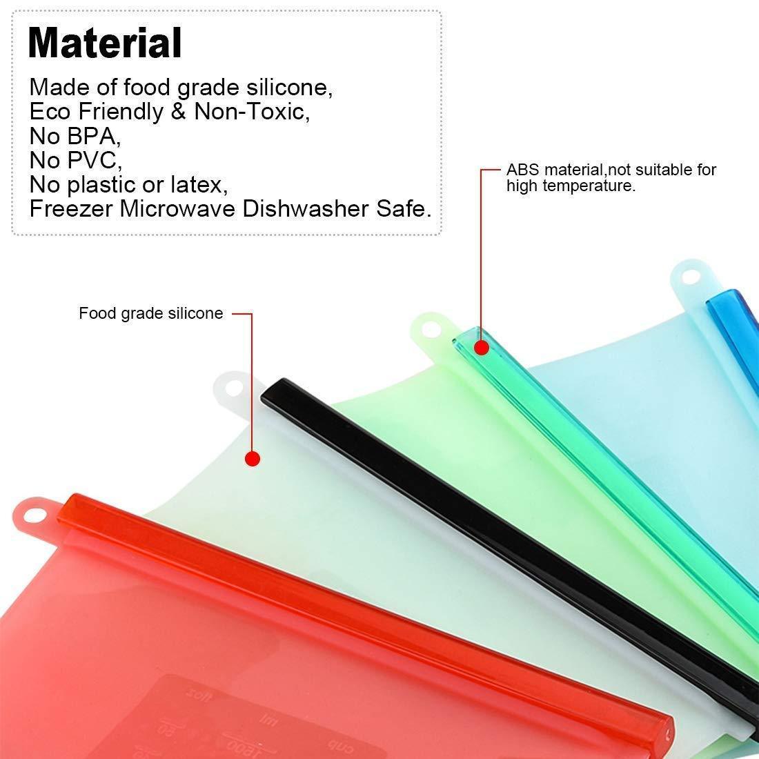 1080 Reusable Silicone Airtight Leakproof Food Storage Bag - 1 ltr - SkyShopy 1080 Reusable Silicone Airtight Leakproof Food Storage Bag - 1 ltr - SkyShopy